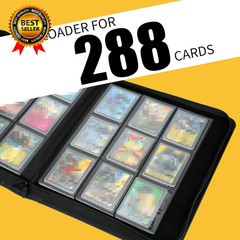 Toploader Binder, Holds 288 Toploaders, 9 Pocket Top Loader Binders with Sleeves