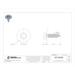 Manufacturer Varies Class 9.8, M6 Structural Bolt, Black Phosphate Steel, 25 mm