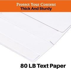 White 5.25×7.25 Envelopes 100 Pack Perfect for Events and Invitations