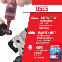 Loctite Threadlocker Red 271 Heavy Duty Adhesive for Large Fasteners 50 mL