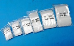 600 Reclosable Bags 2Mil Clear Assorted 100ea 1.5×1.5 1.5×2 2×2 2×3 3×3 3×4