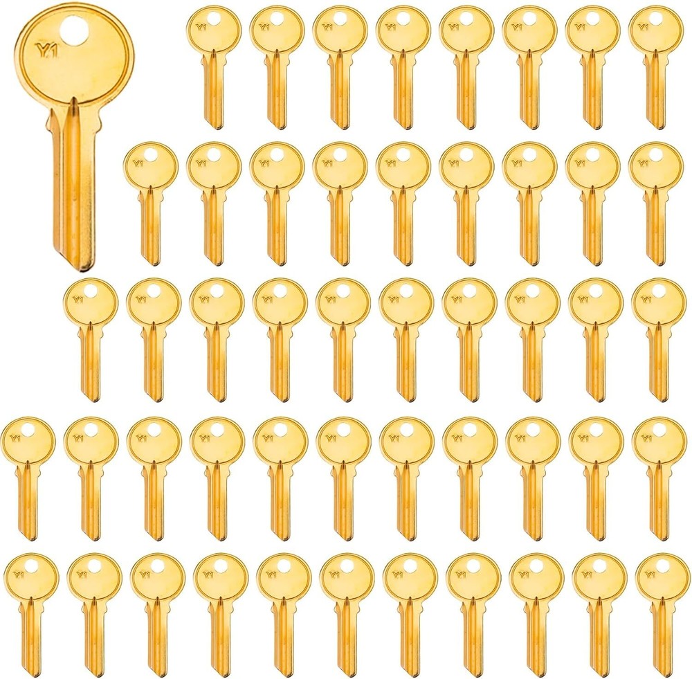 50PCS 5YA1 KEY BLANKS FOR LOCKSMITH FITS Y1 KEY SET BRASS FINISH Y1 KEY BLANK