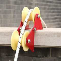 Heavy-Duty Foldable Manual Pulley System with Durable Metal Frame Labor-Saving