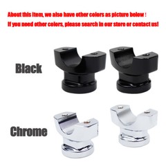 1.8″ Black Silver Straight Risers for Harley FXSB FXBR/S 1.25″ Ape Handlebars