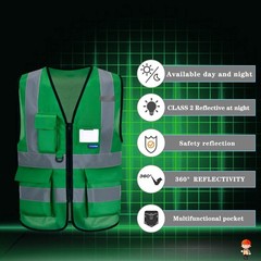 A-SAFETY XSmall Green hi vis vest xs X-Small