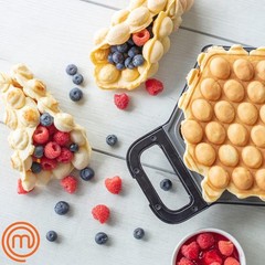 MasterChef Bubble Waffle Maker- Electric Non stick Hong Kong Egg Waffler Iron Gr
