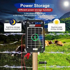 Rugged Portable Solar Fence Energizer – 24/7 Livestock Protection & Easy Setup