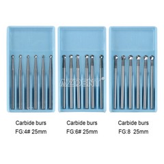 AZDENT Dental Surgical Handpiece FG Bur Tungsten Carbide Round/Straight Fissure