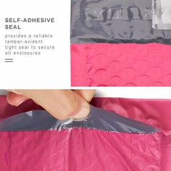 100 pcs Pink Poly Bubble Padded Envelopes Self-Sealing Mailers 6X10 (Inner 6×9)