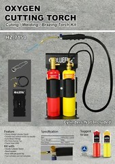 BLUEFIRE Oxygen MAPP Propane Welding Torch Kit MAP Gas Cylinder Rack Flint Light