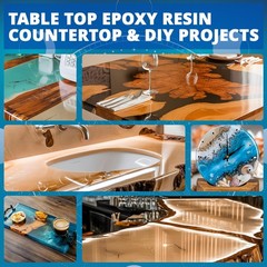 Epoxy Resin 1 Gallon, High Viscosity Resin for Table Top,2 Part Epoxy for Tum…