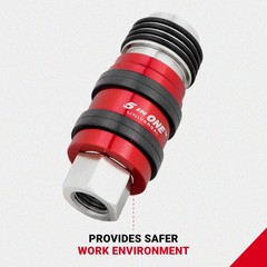 Milton 5 in ONE Universal Quick Connect Industrial Coupler, 1/4″ Female NPT, Air