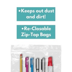1000 Clear Plastic Reclosable Bags Self Seal Zip Lock Choose: Type, Mil & Size