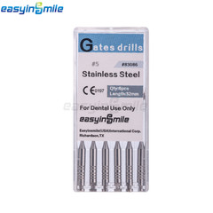 6Pcs Dental Endodontic Gates Drill Glidden 32mm Engine Use Stainless Steel Files