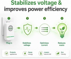 6 Pack Electricity Saving Box, Energy Saving Device Smart Voltage Support Stabil