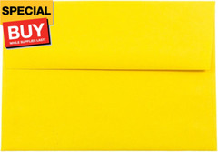 A7 Colored Invitation Envelopes – 5 1/4 x 7 1/4 – Yellow Recycled – 50/Pack