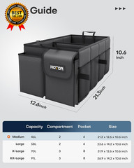 Trunk Organizer Car Organizer Foldable Trunk Organizer for Suvs & Sedans Sturdy
