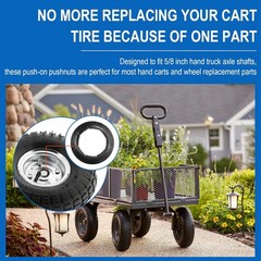 Push Nuts for Dolly Wheel Lock Washers, Hard-To-Find Spring Steel Push-On Pus…