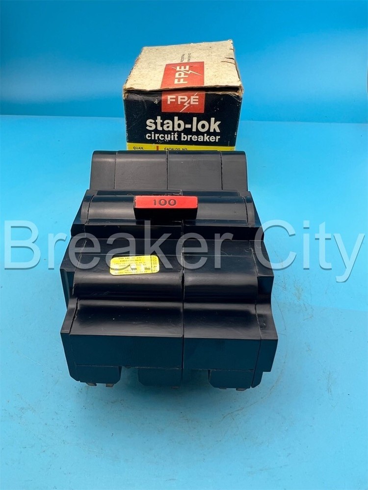Federal Pacific 100 Amp 3 Pole NA Circuit Breaker FPE NA3100 240V Hump 100A *NEW