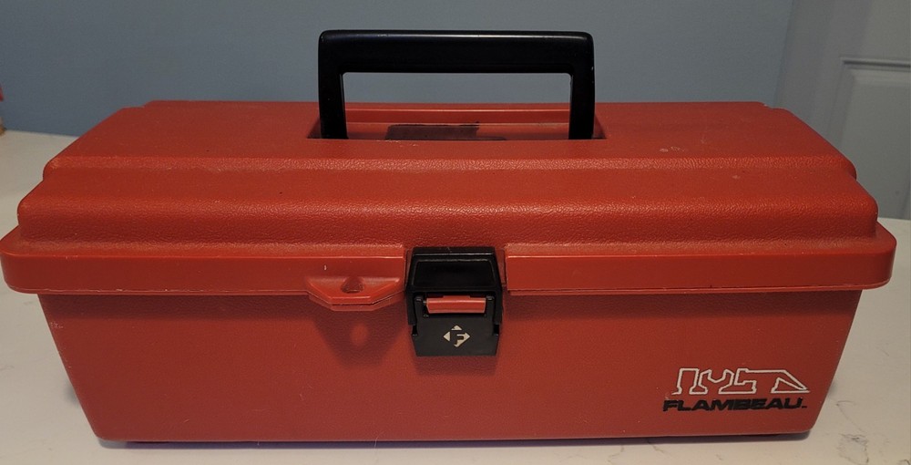 Flambeau 47202 Tool Box Plastic Red 14-1/2 In W X 7-1/2 In D X 5 In H