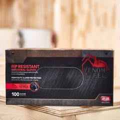 VENOM STEEL Nitrile Gloves Rip Resistant One Size Fits Most 100 CT 🇺🇸USA Ship