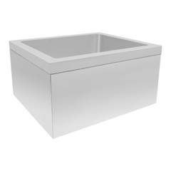 Stainless Steel Floor Mop Sink 22 × 19 × 12 In – 8 In Deep Rectangular Basin
