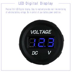 DC 12/24V Car Dual Battery RED LED Digital Volt Meter Boat Voltage Marine Gauge