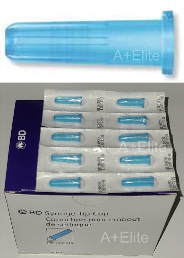 BD 305819 Tip Caps Blue Polypropylene Plastic LL FLL 200/BOX