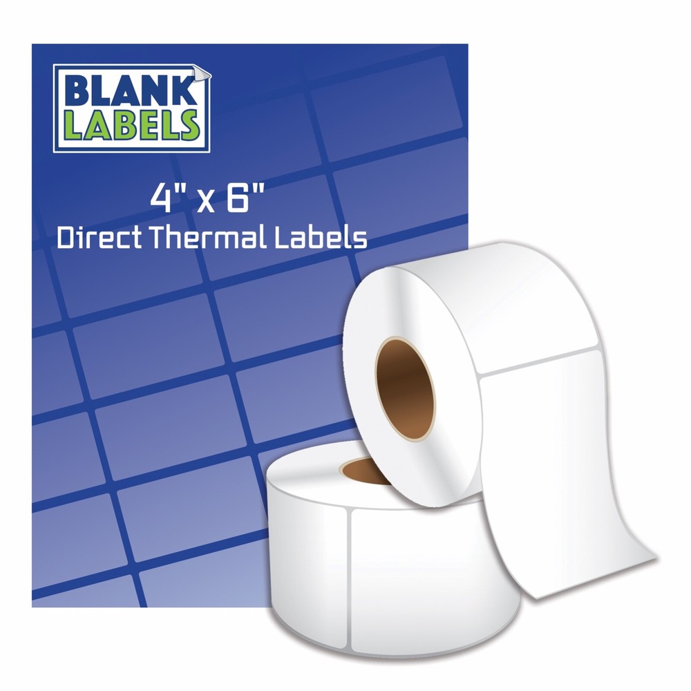 4 Rolls 4×6 Direct Thermal Labels Rolls of 250 / 1000. For Eltron Zebra 2844 450