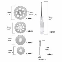 50Pcs Cutting Wheel Set Mini Drill for Dremel Rotary Tool Accessories w/ Mandrel