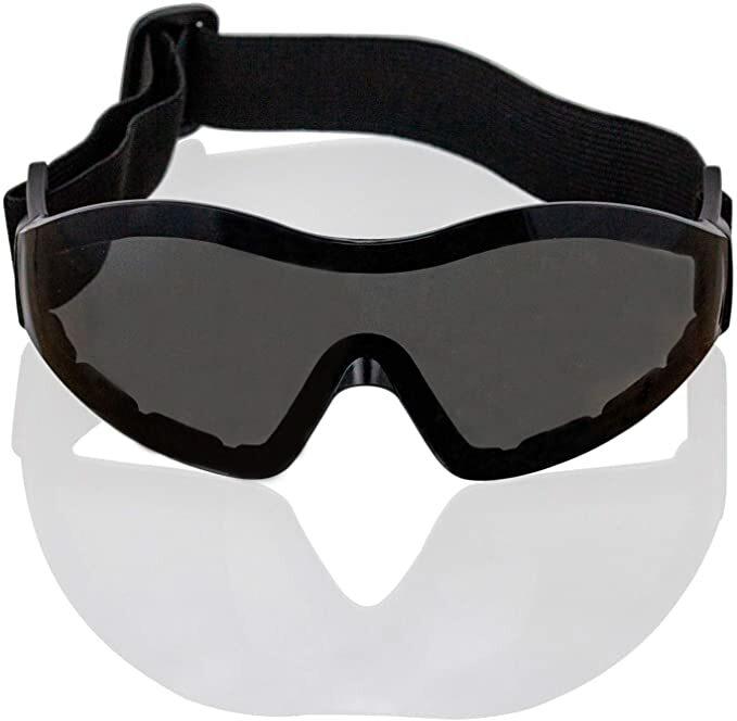 Mirage Black Safety Goggles with a Protective Pouch, Anti-Scratch (Pack of 144)