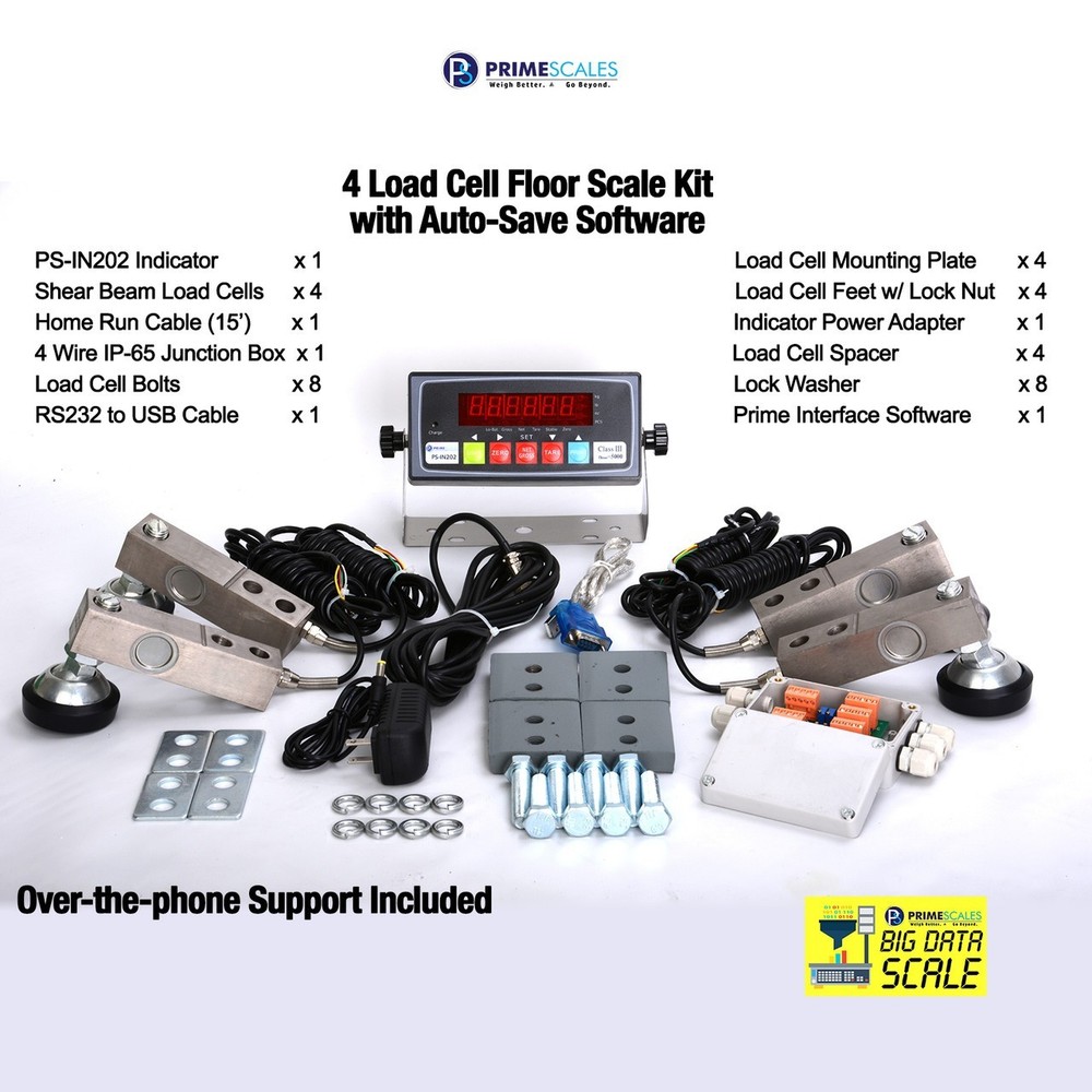 New Floor Scale / Platform Scale Kit Load Cell Capacity 2 T