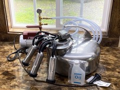 SURGE COMPLETE MILKING MACHINE COW-GOAT NEW 1/3 HP VACUUM PUMP
