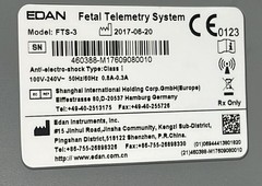 EDAN FTS-3 Fetal Telemetry System Wireless Transducer Probe Hub Station FOR F9