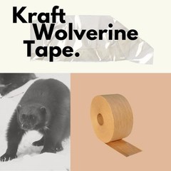 720 Rolls Wolverine 4.0 Water Activated Gum Tape 70mm x 450′ Kraft 5.5 Mil