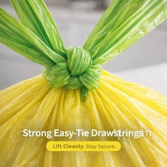 13 Gallon Biodegradable Trash Bags with Drawstring, 75 Count – 1.4 Mil Thi
