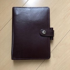 Filofax Leather System Notebook 6 Hole Black Leather Cover Only Used From Japan