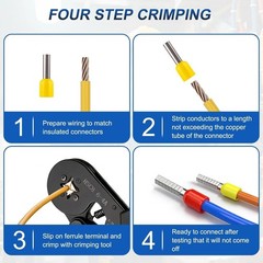 Ferrule Crimping Tool Kit,Wire Ferrules Kit Crimper Pliers with1800PCS Wire Ends