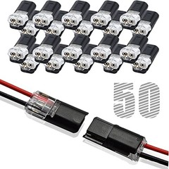 Wire Connectors, Double Wire Plug in Connector with Locking Buckle (50/20 PCS)