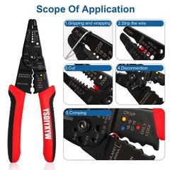 Wire Stripper, 3rd Generation Wire CrimpingTool, 8IN Professional Wire Strippers