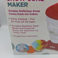 Rival Frozen Delights Snow Cone Maker Red White Ice Shaver Party Central Kids