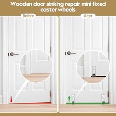 4Pcs 0.9 Low Profile Caster Wheels for Door Repair Furniture Fixed Rollers