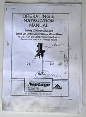 DOVER NEPTUNE JG-2.1 MMAD71G PORTABLE GEAR DRIVE TANK MIXER 290 RPM
