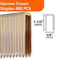 2000-Count 18 Gauge 1/4 Inch Narrow Crown Staples (1/2″+3/4″+1″+1-1/4″+1-1/2″),