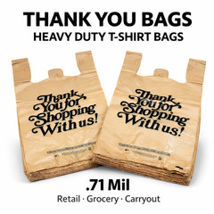 Heavy Duty Thank You Bags .71 Mil T-Shirt Grocery Retail Carryout Plastic Bags