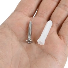4/8pcs Flat head Self-tapping Screws w Expansion Tube for Hanging Picture Frames