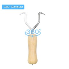 2 Pack Rebar Wire Twister with Wooden Handle, Manual Pull Tie Twister Tool fo…