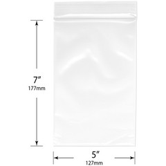 Plymor 5″ x 7″, 4 Mil Heavy Duty Zipper Reclosable Plastic Bags