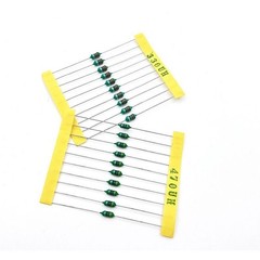 10PCS 0410 1/2W 1mH Axial Inductor ±10% Through Hole Color Ring Fixed Inductor