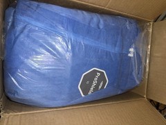 BOX of 25 DuPont ProShield 10 Blue Coveralls w/Hood Size Small PB127SBUMD002500